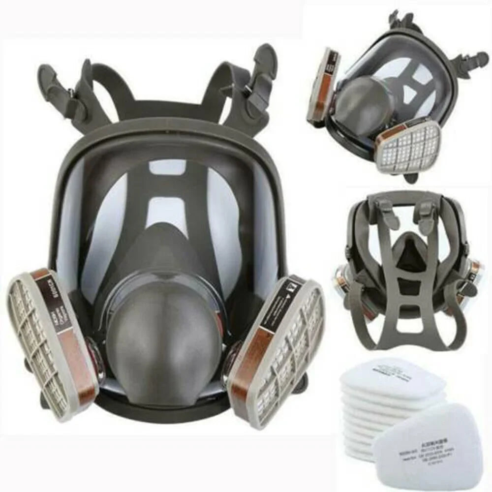 for Facepiece Face Mask Painting Spraying w/Filters Set Gas Full Respirator 6800