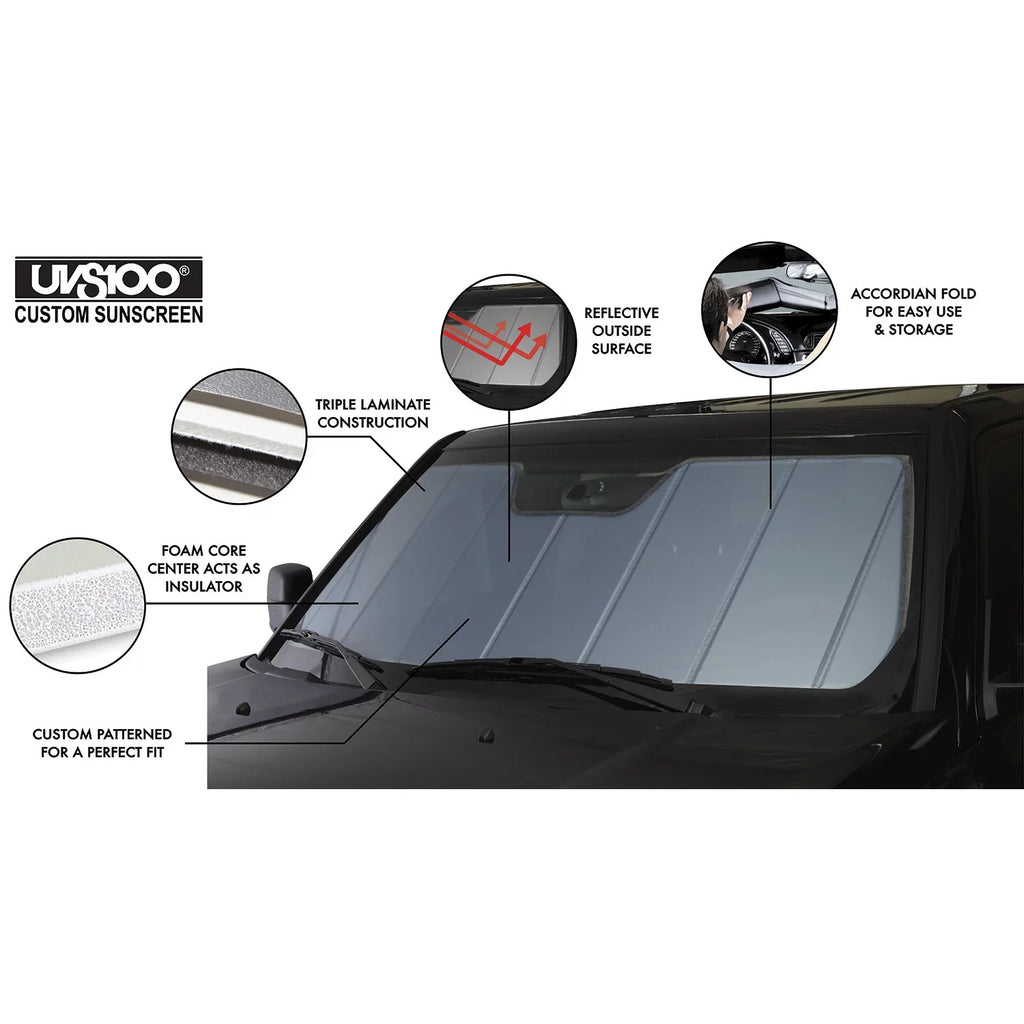 Covercraft Uvs100 Custom Sunscreen For 2017-2020 Audi A4, 2017-2023 A4 Quattro, 2017-2023 A4 Allroad, 2018-2023 S4 | Uv11457Bl | Azure Metallic