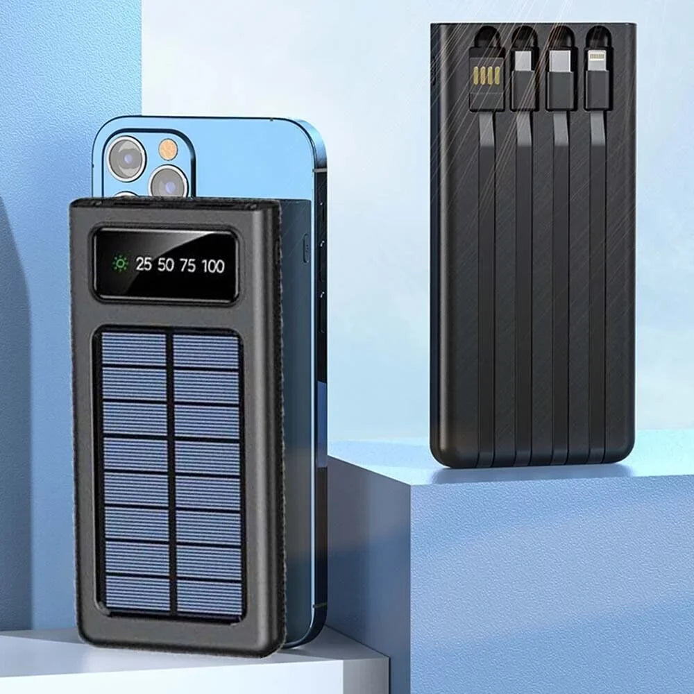 Waterproof Solar Power Bank 9000000Mah Portable External Battery Charger