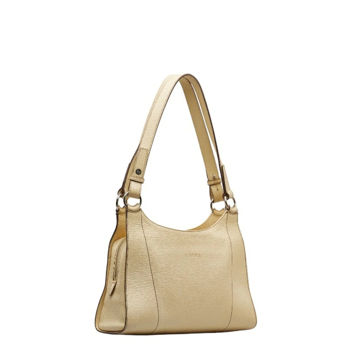 Cream Pre-Owned (Fair) Yellow LOEWE Handbag Leather White Ladies