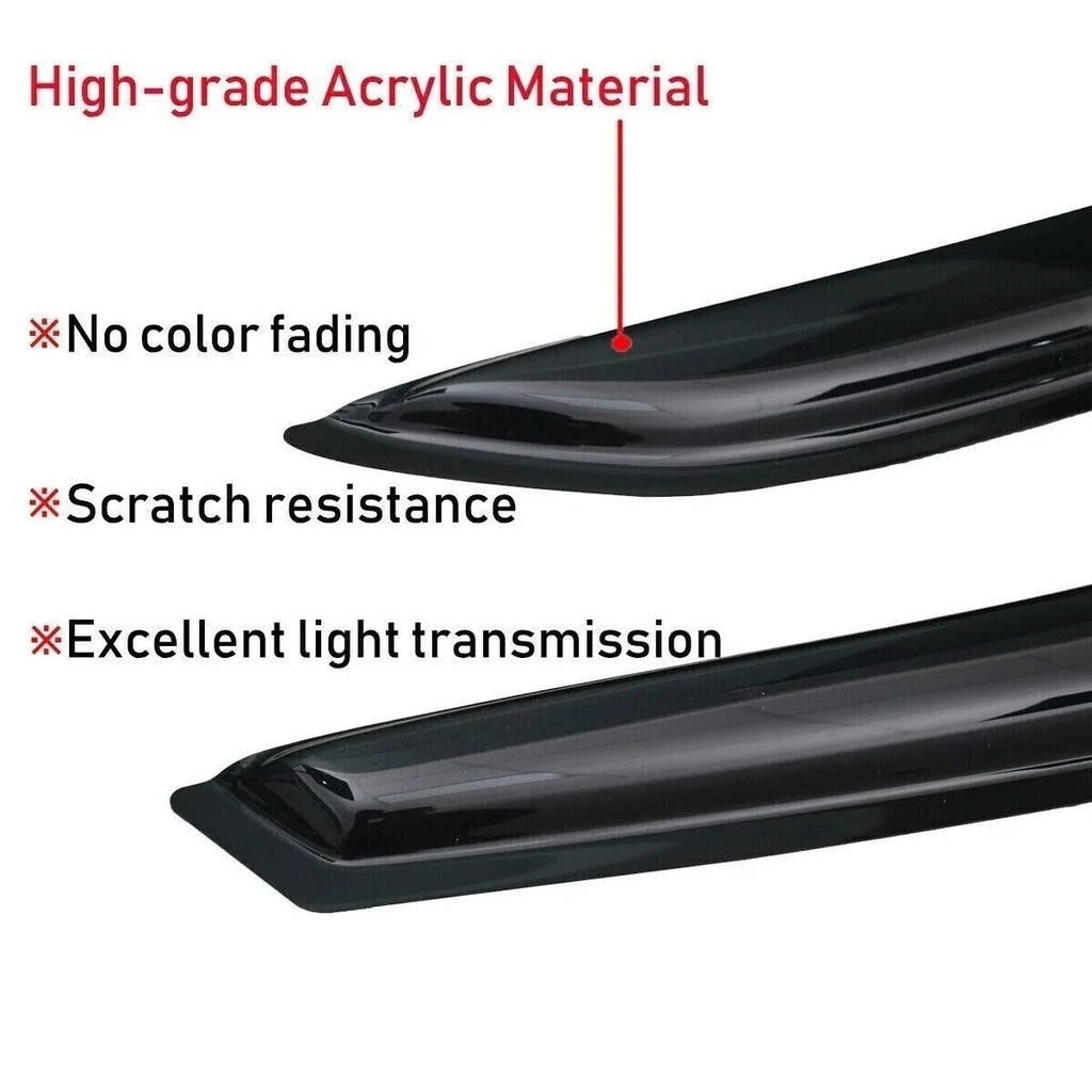 Vent 2018-2023 Guards Rain for Deflectors Smoke Sun Kona Window Hyundai Visor