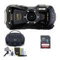 64GB WG-90 Kit Cleaning Camera Compact (Black) Card Memory Bag Accessory and PENTAX with