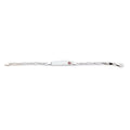 XSM19 Link ID Figaro Rhodium-plated Bracelet Medical Silver Sterling