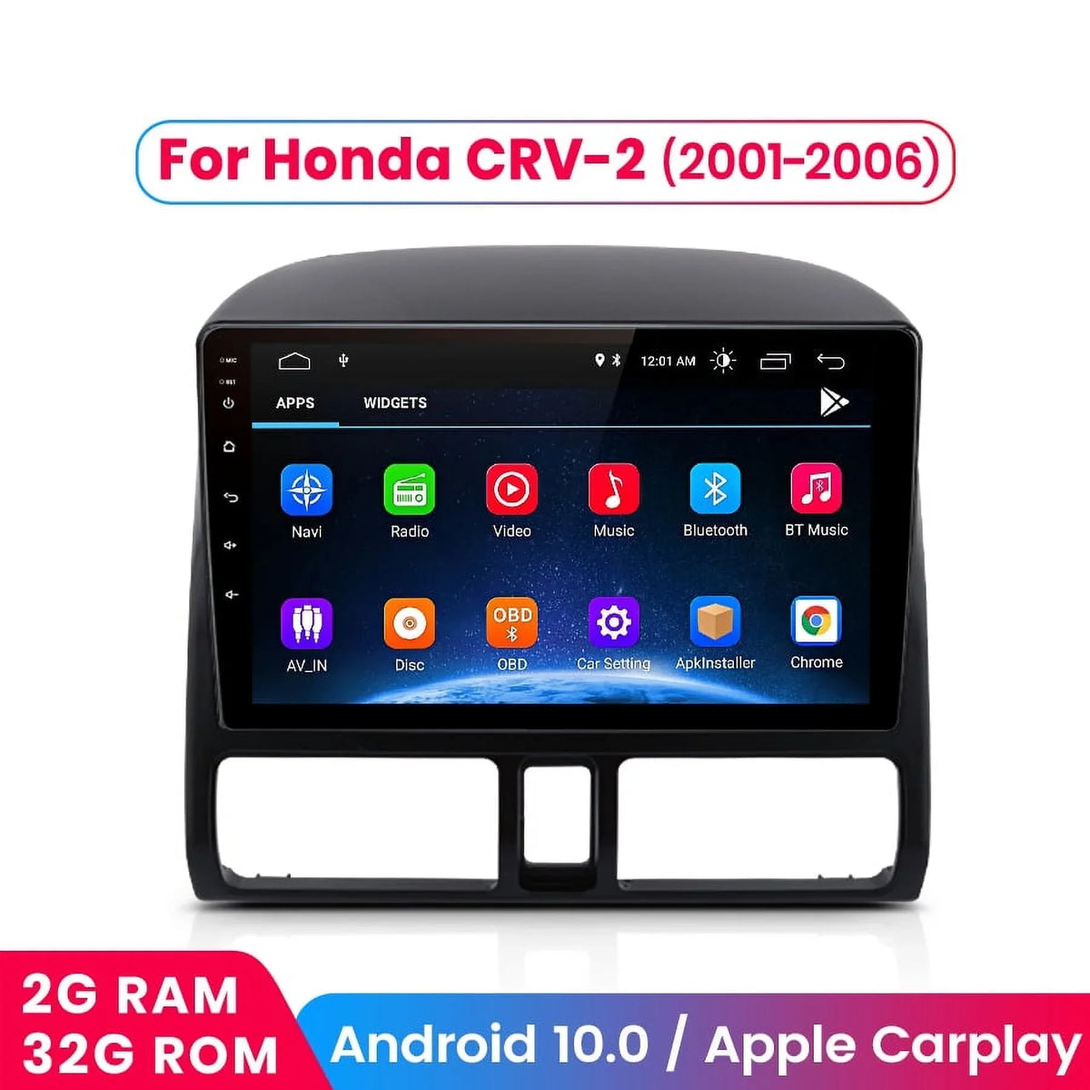 AWESAFE GPS Wireless 2005 Bluetooth CRV Inch 2004 FM 9 Link Radio Mirror Screen Stereo 2001 Navigator 2003 WiFi Touch with Auto 2006,2+32GB Android Honda Carplay Radio Car for 2002