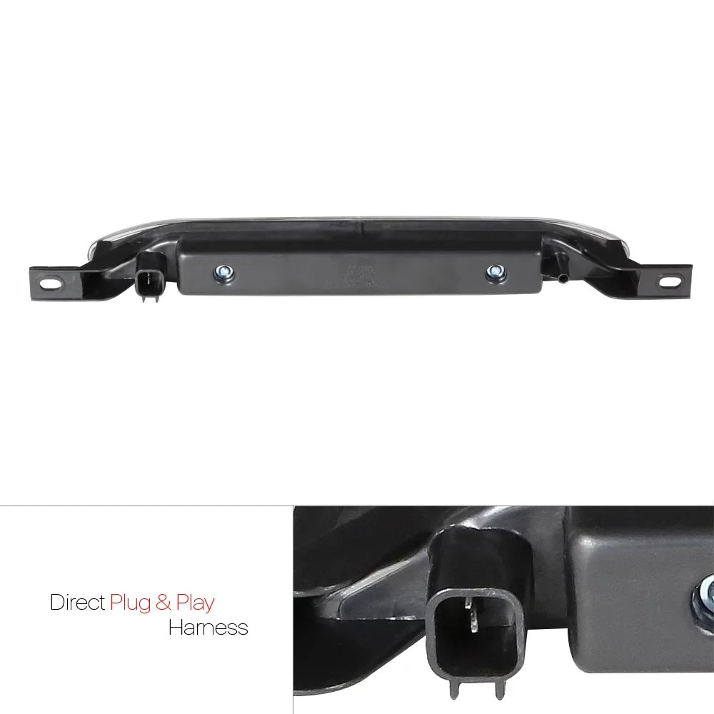 Housing Tail Durango Black 3rd Grand Lamp Stop Compass For Jeep 14 Light Dodge 15 16 Caliber Rear Brake Clear Cherokee Lens 2007-2017 LED Third