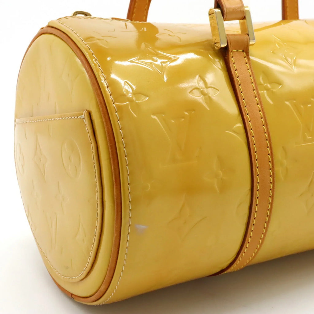 Pre-Loved Louis Vuitton Monogram Vernis Bedford Handbag Enamel Leather Beige Yellow M91006 (Fair)
