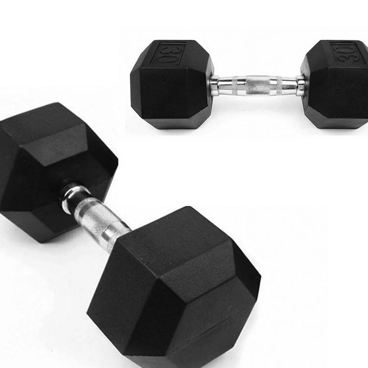 Hex French lbs Coated (New) Rubber 120 Dumbbell Fitness