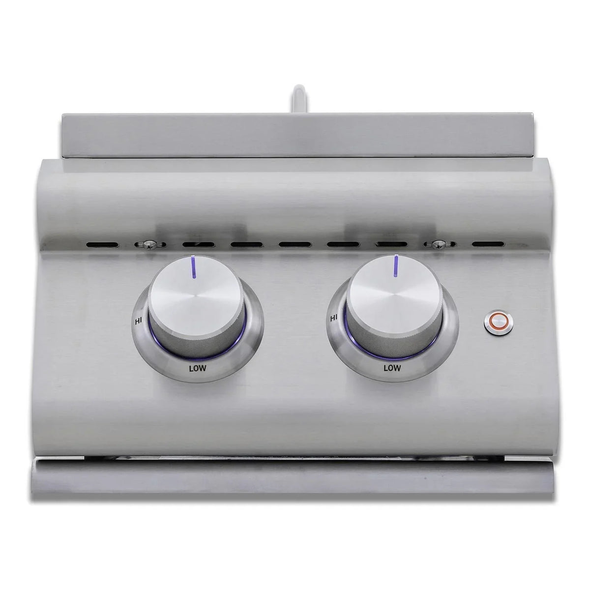 '- Burner Side BLZ-SB2-LTE3-NG Lid Blaze Natural Double Gas W/ Stainless Steel LTE+ Premium