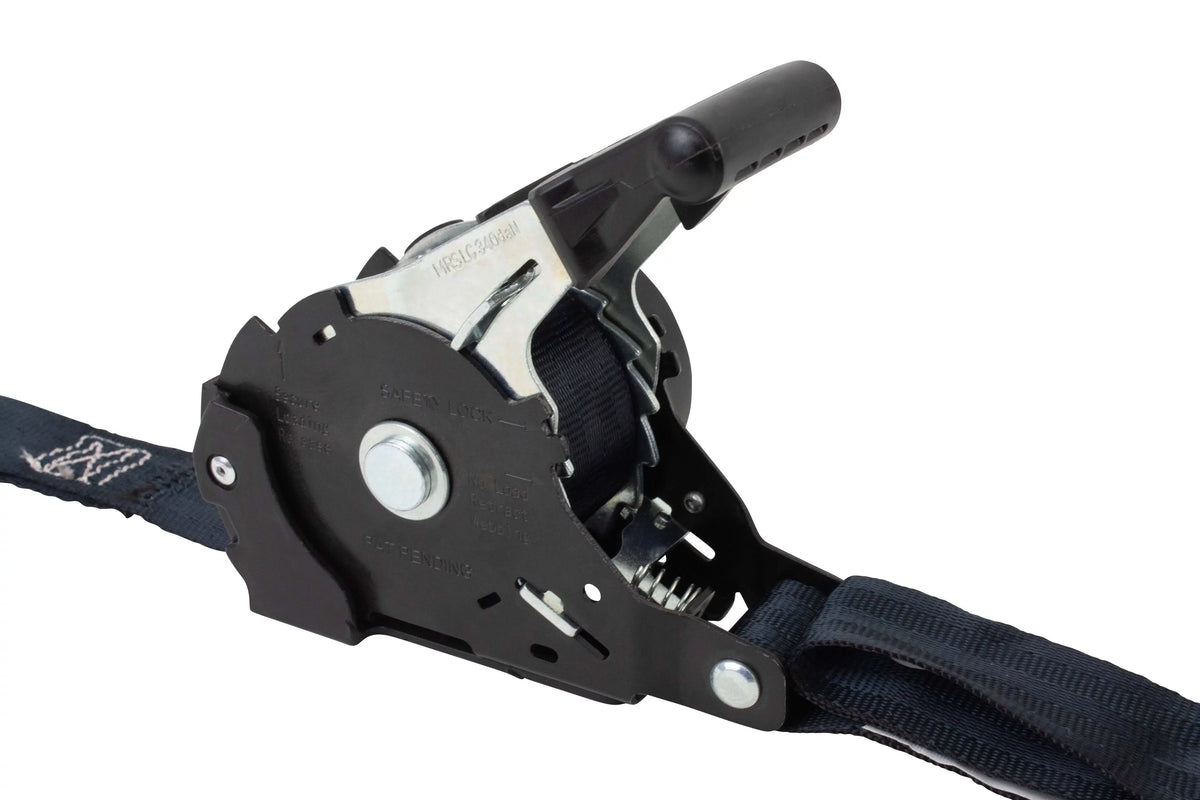Auto Retract No-Ratcheting Ratchet Straps | 1" X 12' Retractable Ratchet Straps With Coated S Hook Tiedowns For Motorcycles, Atvs, Bikes: Tight & Secure Pickup Trailer Tie-Down - 8 Pack