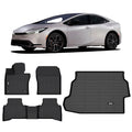 Ikon Front , 1st Molded Thermo With TPE Liner climate Trunk Prius Carpets All Elastomer Mat Floor 3D Plastic Pad 2023-2024 Protector Rear Row Black Mats 4PC & 2nd Compatible Motorsports