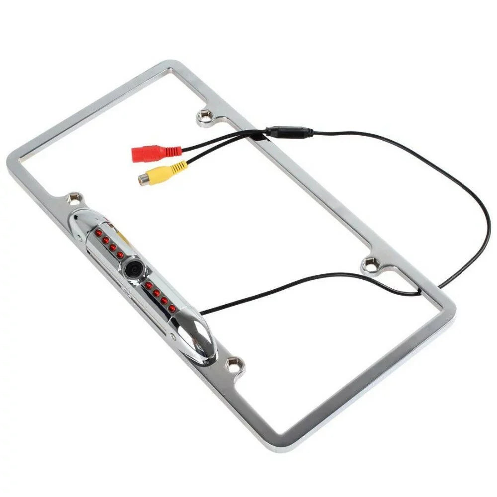 Car 170 License Plate Frame Rearview Reverse Backup Camera Kit Night Vision Us