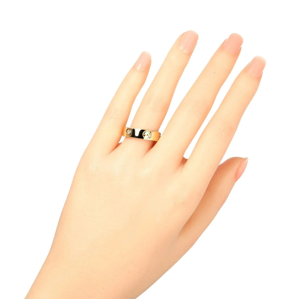 3P, (Good) Pre-Owned dimension approx. 8.67g, K18 half Cartier diamond, I132124019 yellow ring, 15 gold, Love
