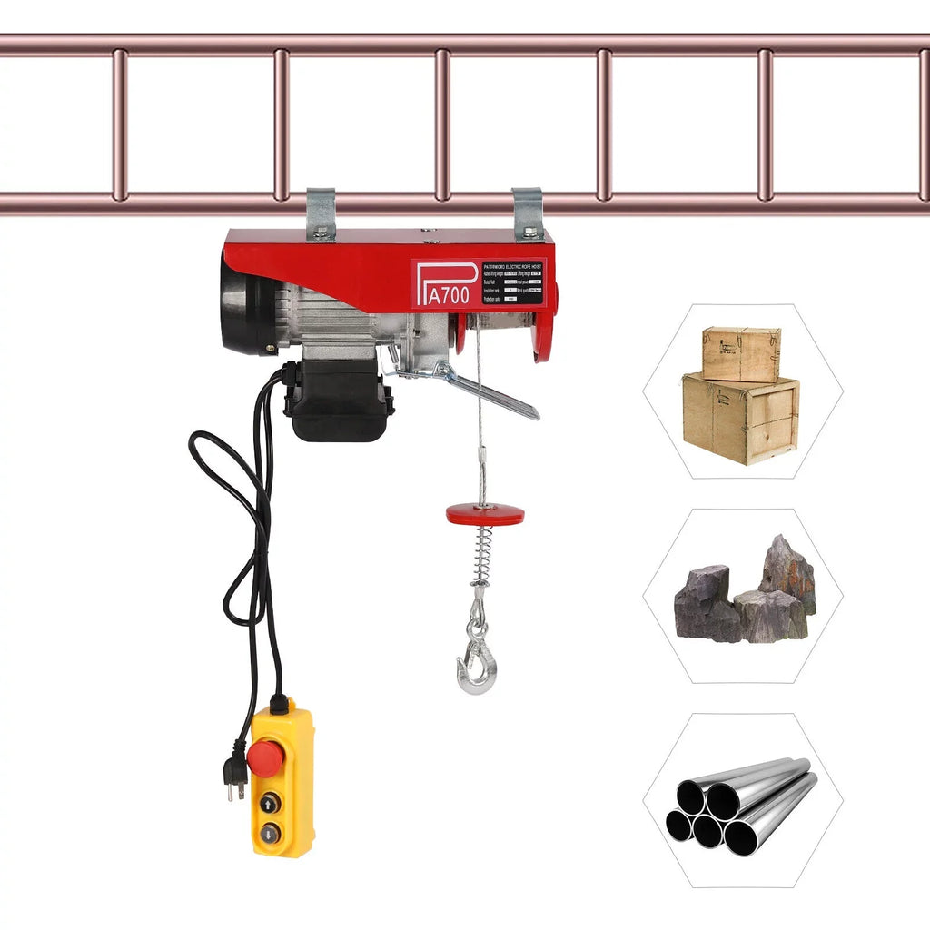 Winch Control Remote 110V Electric Winch Wire Electric Portable W/ Hoist 1543lbs