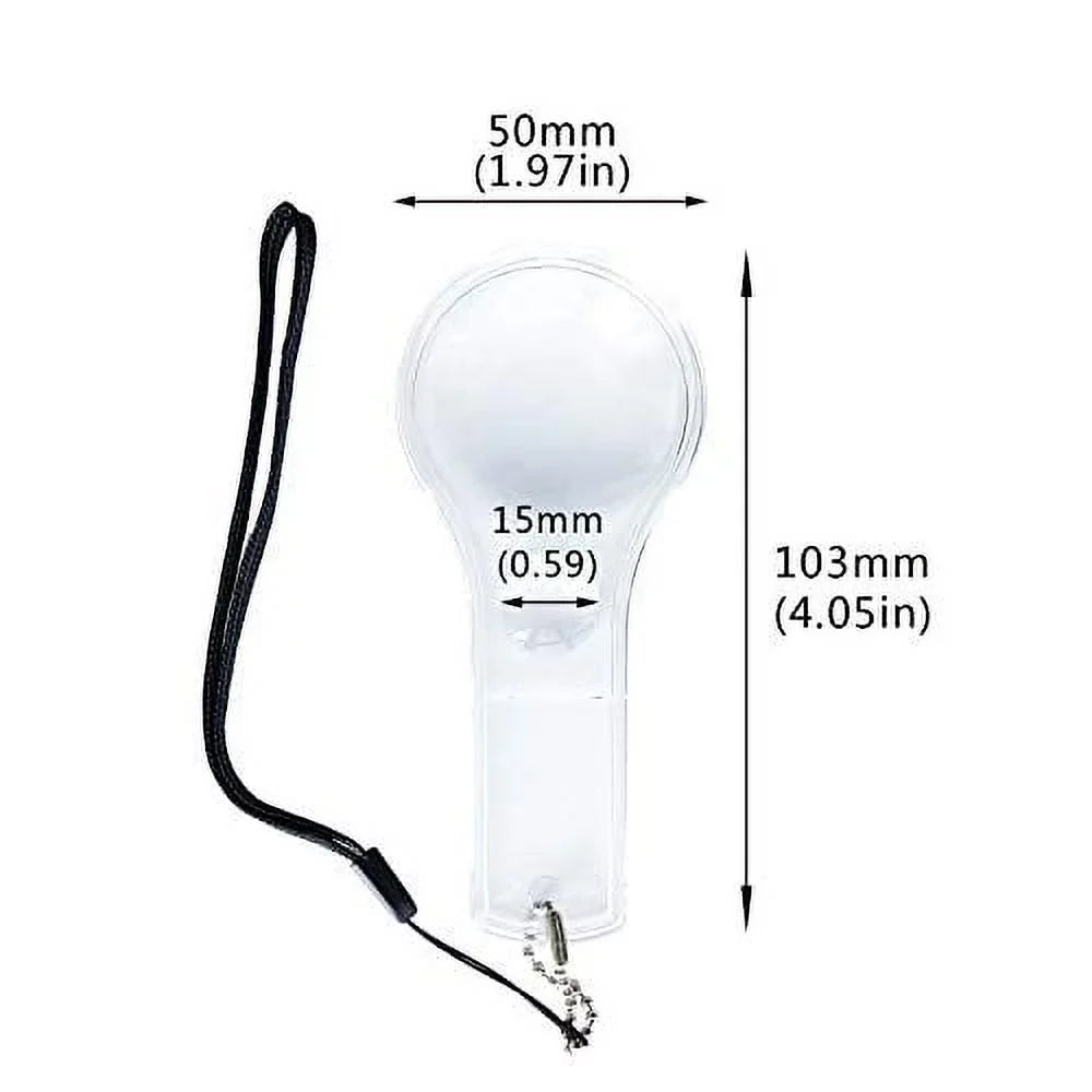 Hand-held Plastic Reading, Pack Science 10X for Lens Magnifier Magnifying Kids, Hand Glasses Mini 24 Outdoors, Observation Classroom,