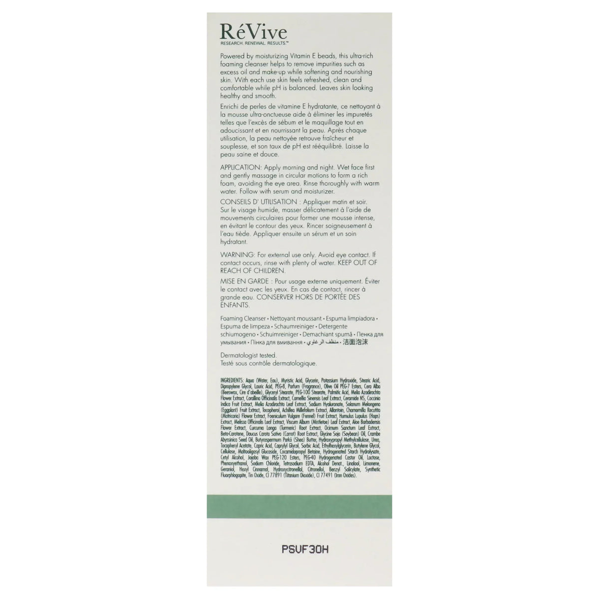 Enriched Hydrating Wash Foaming Cleanser Cleanser 4.2 oz , Revive