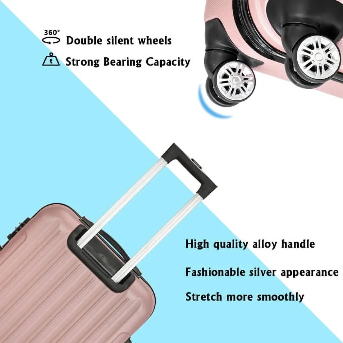 Storage Capacity Set Large Traveling Suitcase 3-in-1 Multifunctional Luggage