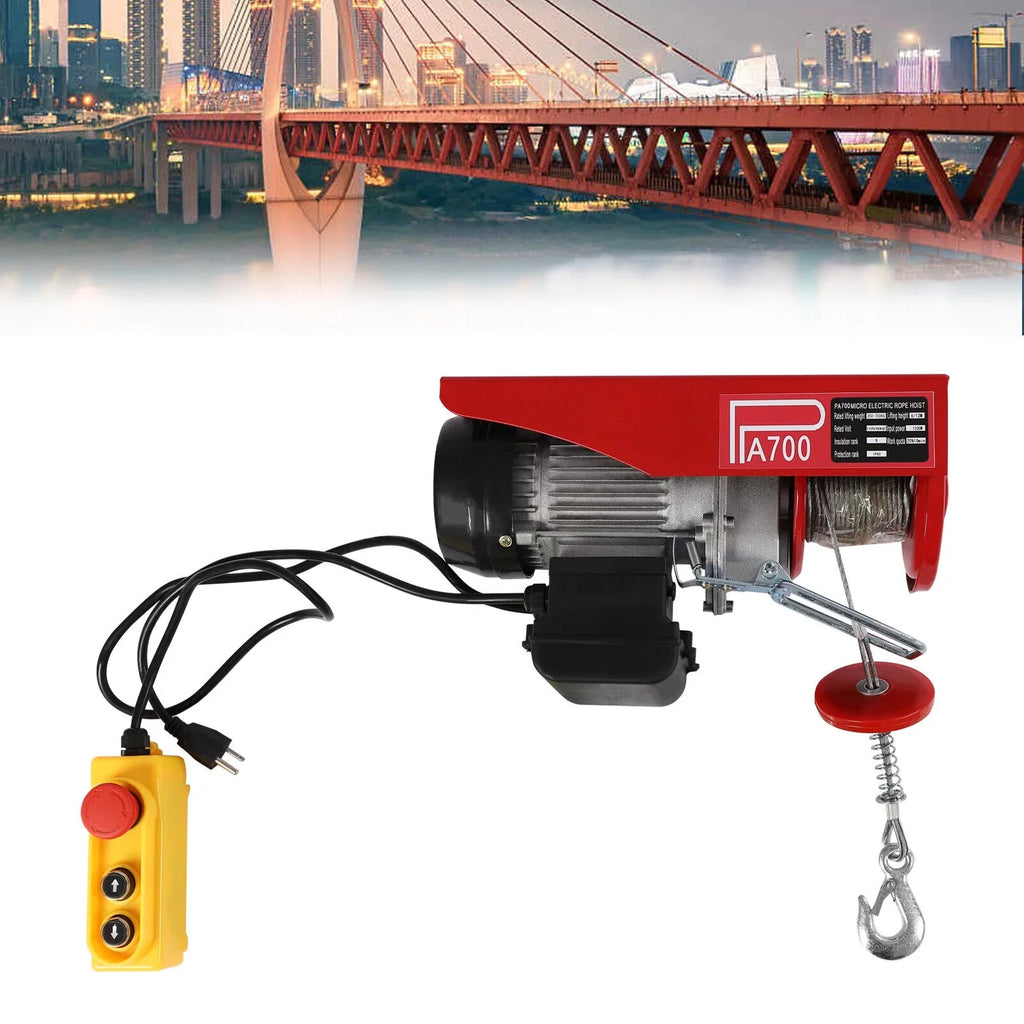 Winch Control Remote 110V Electric Winch Wire Electric Portable W/ Hoist 1543lbs