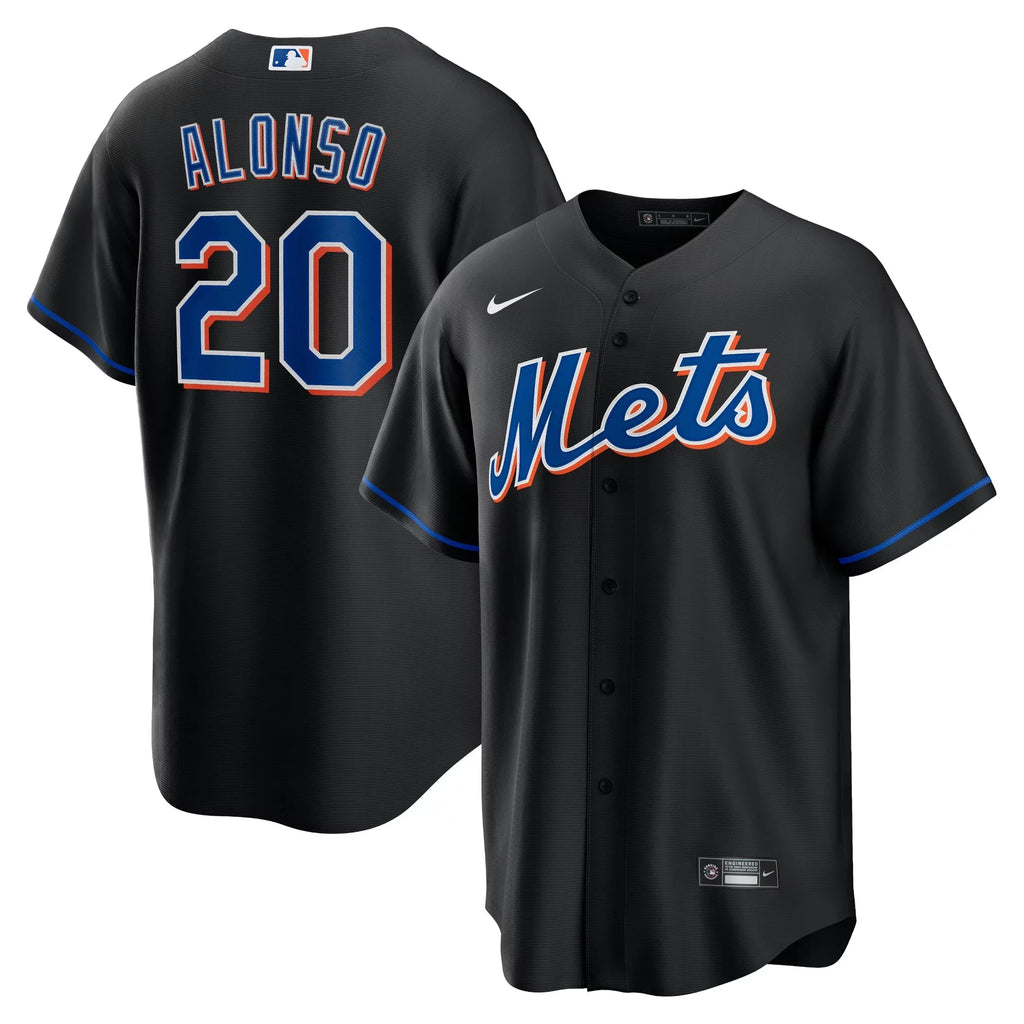 Men'S Nike Pete Alonso Black New York Mets 2022 Alternate Replica Player Jersey