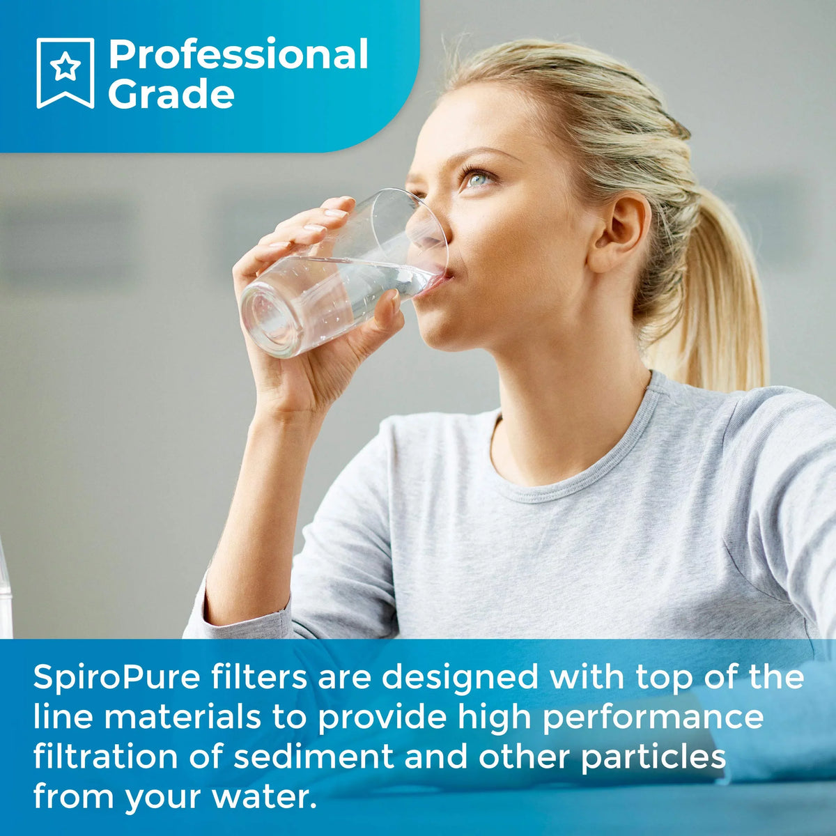 Polypropylene Cartridge SpiroPure 20x2.5 SP-CW50-20 (Case Micron 20) Sediment SWC-25-2050 of Filter String-Wound 50 liquid