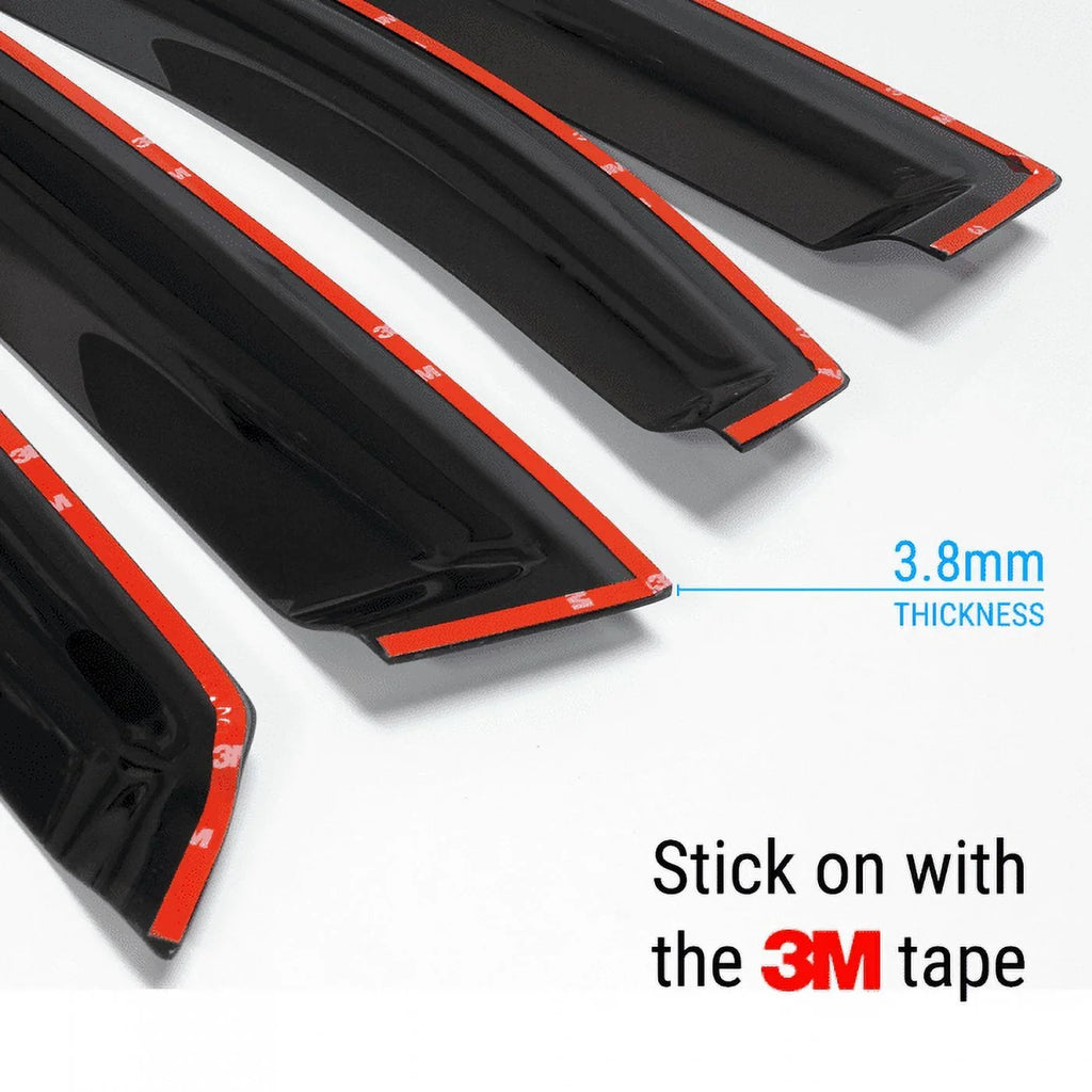 Vent 2018-2023 Guards Rain for Deflectors Smoke Sun Kona Window Hyundai Visor