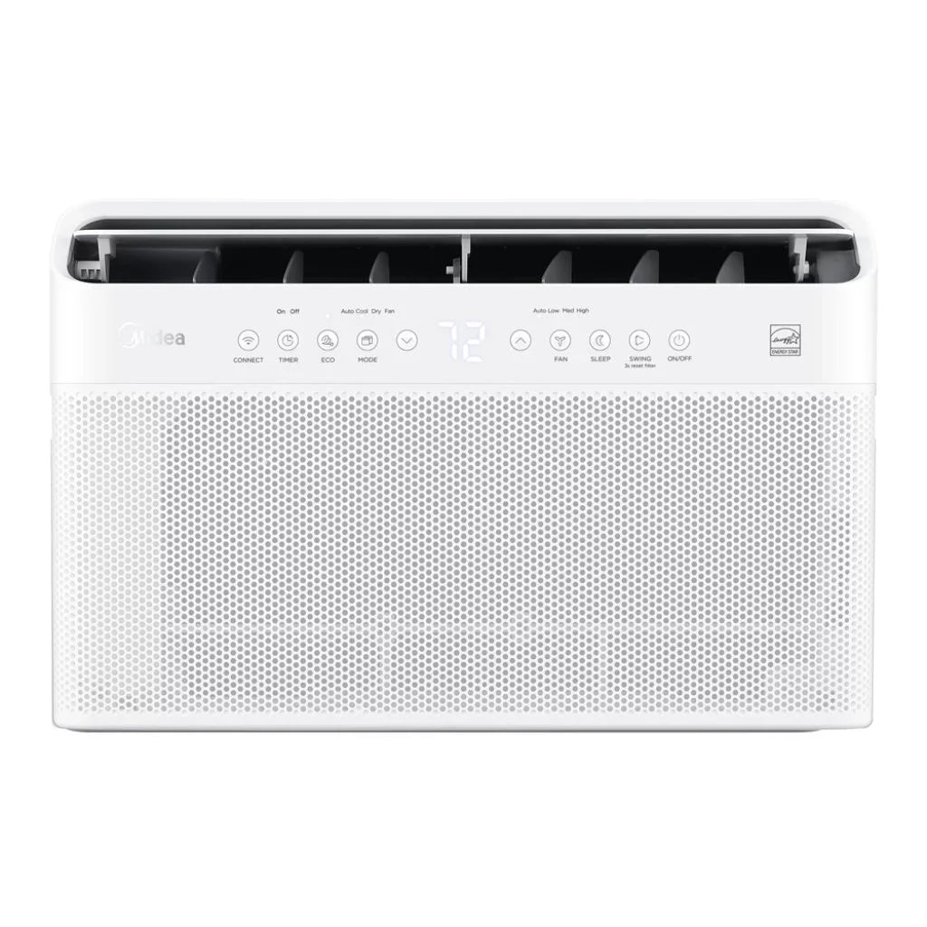 Restored Midea 12,000 Btu Smart Inverter U-Shaped Window Air Conditioner, 35% Energy Savings, Extreme Quiet, Maw12V1Qwt (Refurbished)