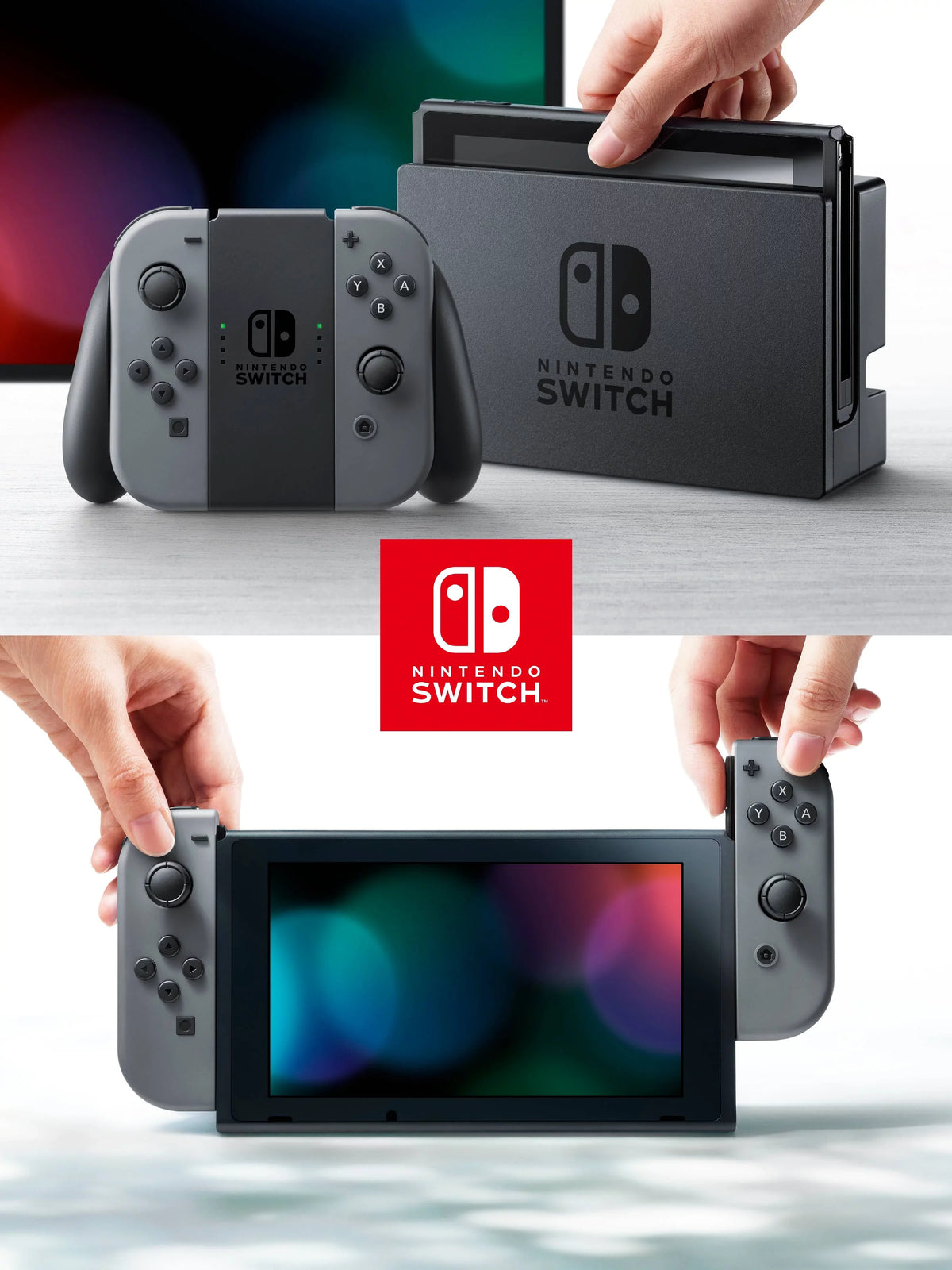 Nintendo Switch Console With Gray Joy-Con