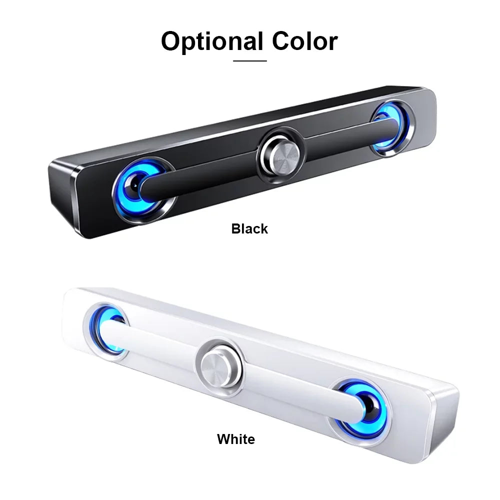 V-111 Computer Speaker Usb Wired Powerful Bar Stereo Subwoofer Bass Speaker Surround Sound Box For Pc Laptop Phone Tablet Mp3 Mp4