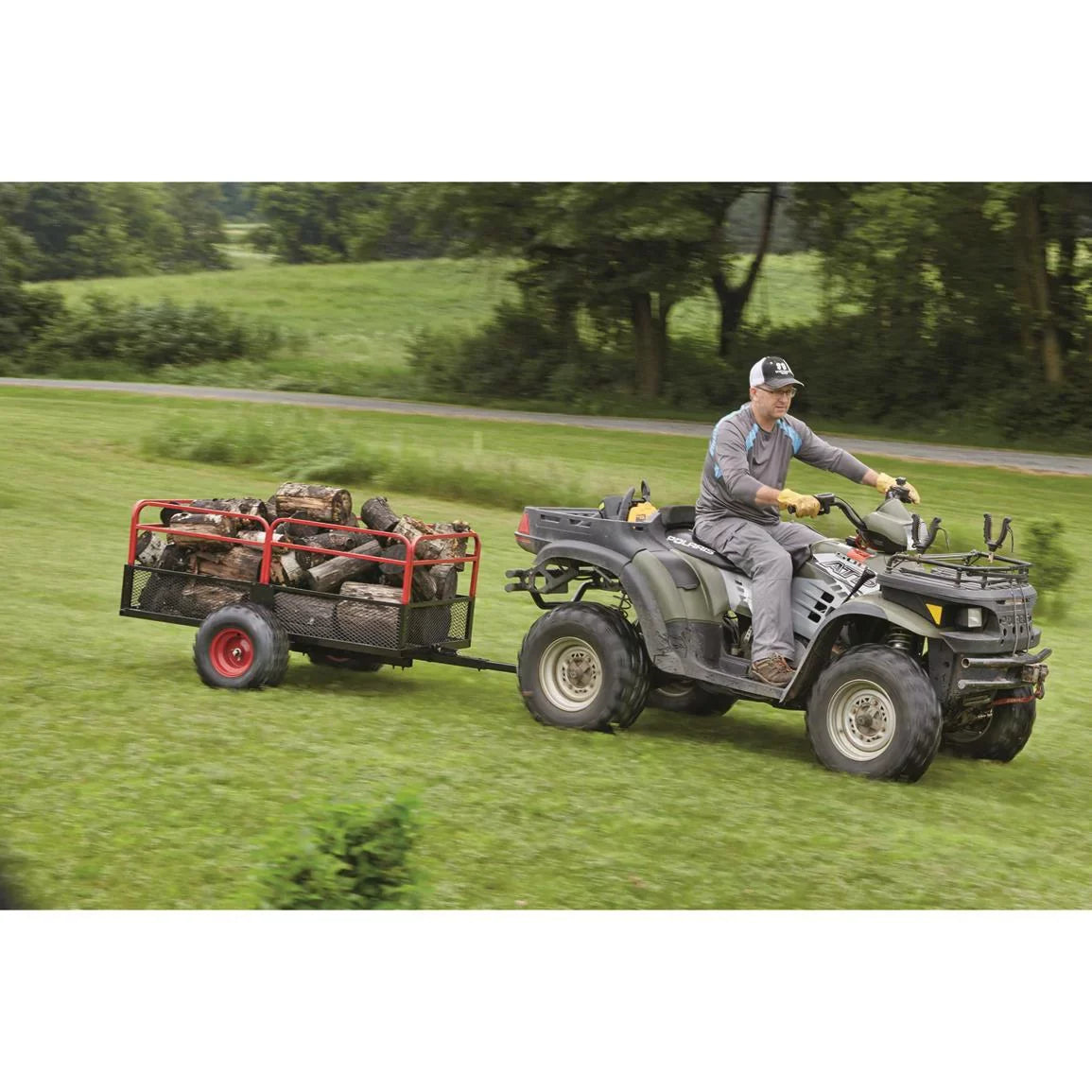 Guide Gear Cargo Utility Trailer, Heavy Duty Carts With Wheels, Atv Carrier