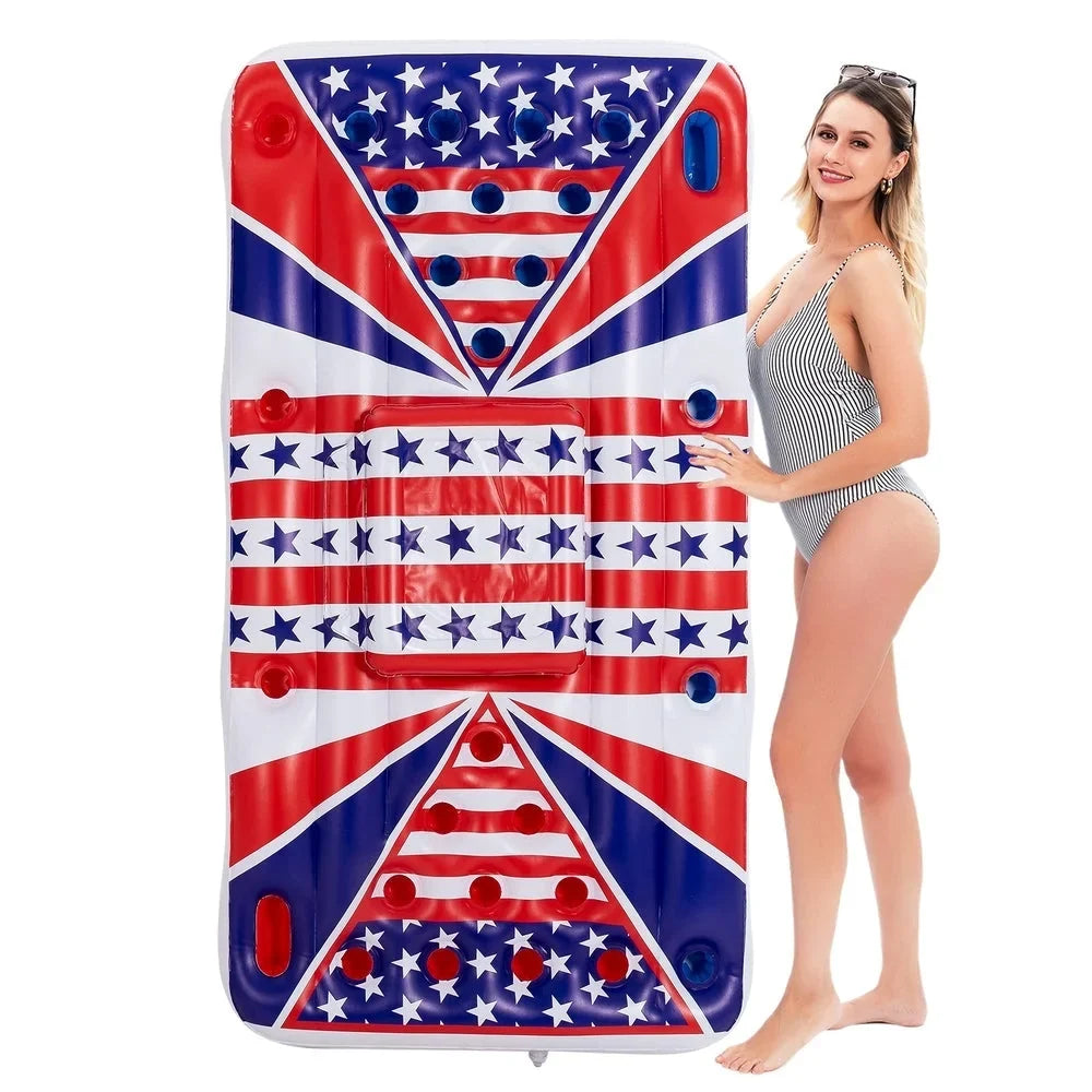 with Pong Built-In Floating Flag American Float Beer Cooler