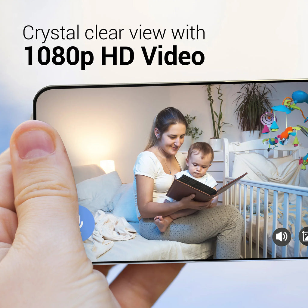 CapsuleCam Monitor, Detection, & with 2 1080p Color Security Wide Pro with Storage Sound Camera Baby Bosma WiFi Night Super HD Motion app, Phone Indoor Local Vision, Audio, Free Angle, Way Camera 162°