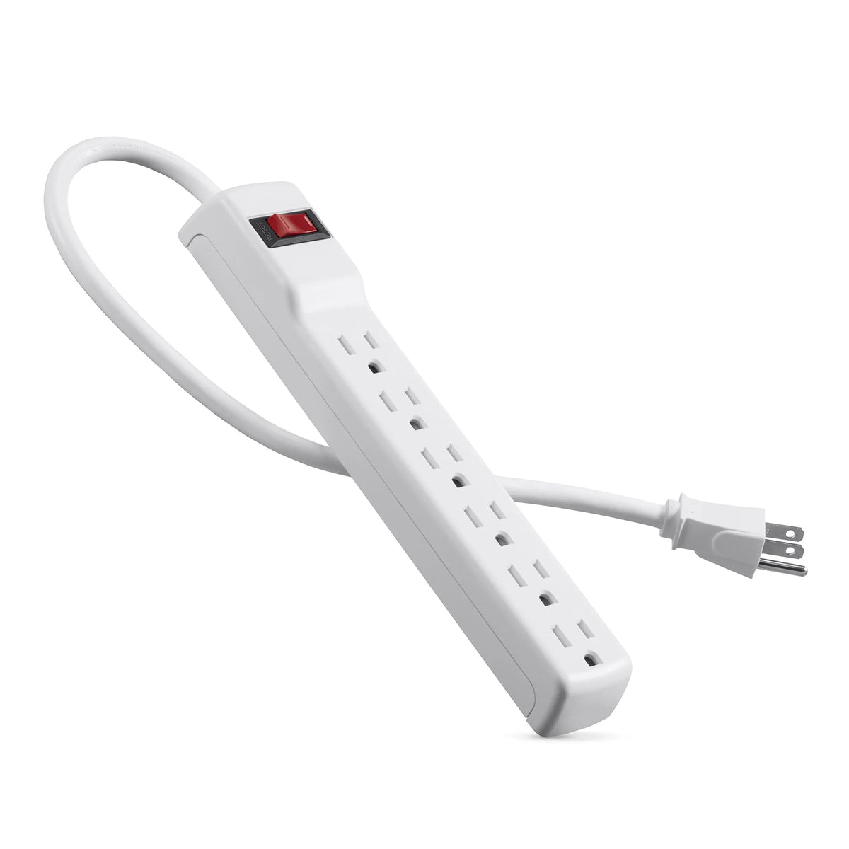 6 - - Extension AC Office, 2 Surge Outlets, 200 Home, Travel, Multiple Charging Heavy Duty White Protector Belkin for Phone Cord ft Long Pack) Brick Joules, Strip Metal Power Computer (2 Desktop &