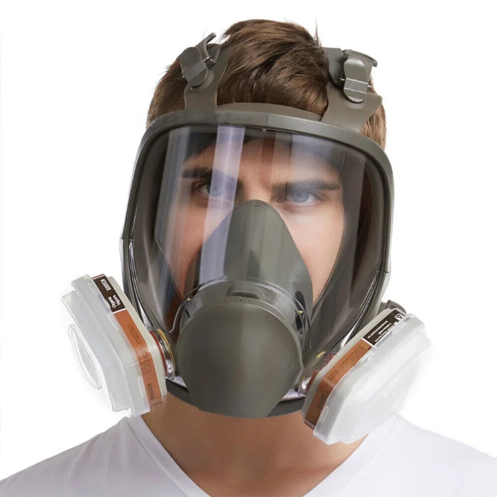 for Facepiece Face Mask Painting Spraying w/Filters Set Gas Full Respirator 6800