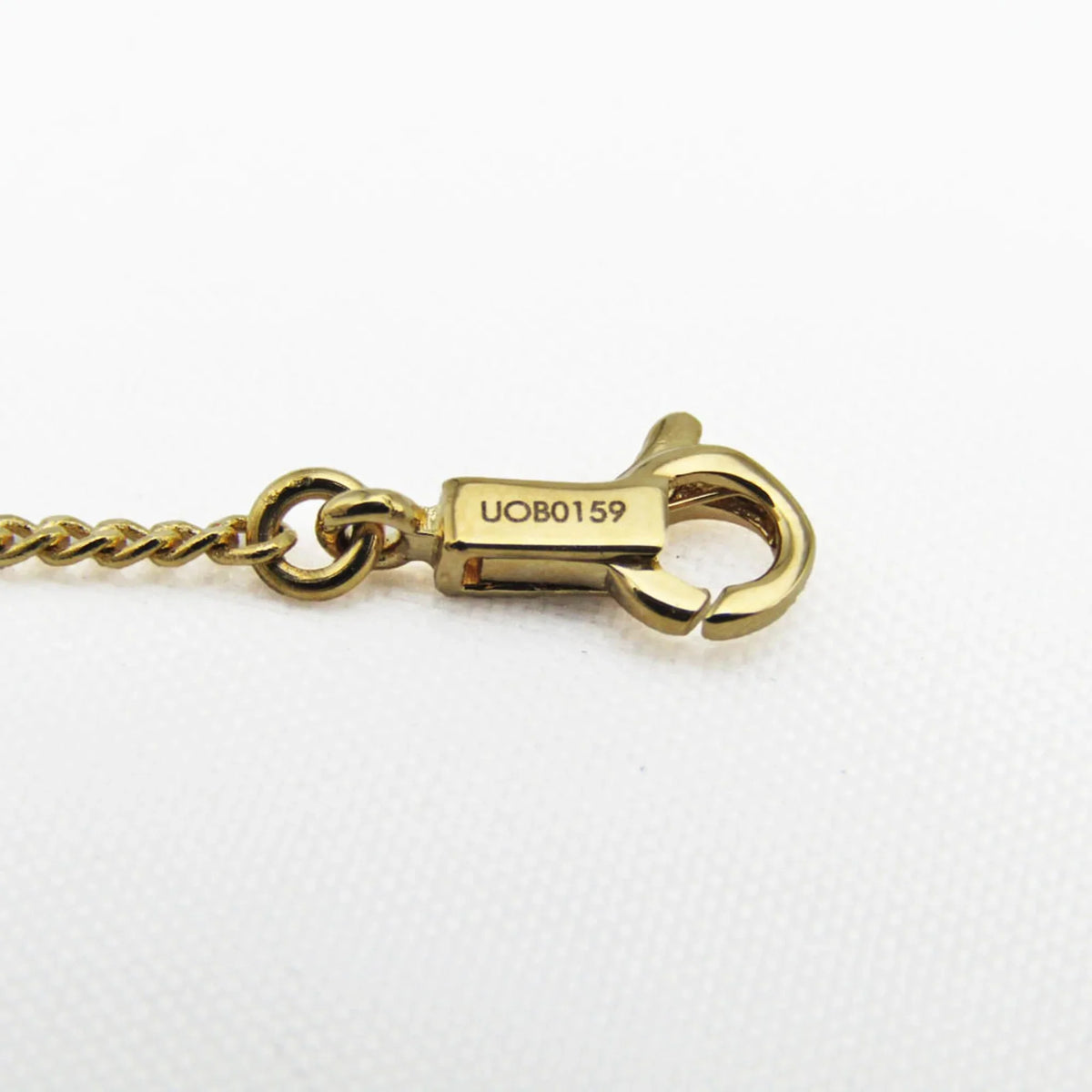 Used Celine Alphabet P 46B0 6Bra Metal No Stone Charm Bracelet Gold (Good)