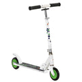 Aosom One-Click Folding Kids Kick Scooter W/ Adjustable Handlebar, Push Rider With Kickstand, Dual Brake System, Durable Wheels & Sturdy Bearings, For Boys And Girls, White