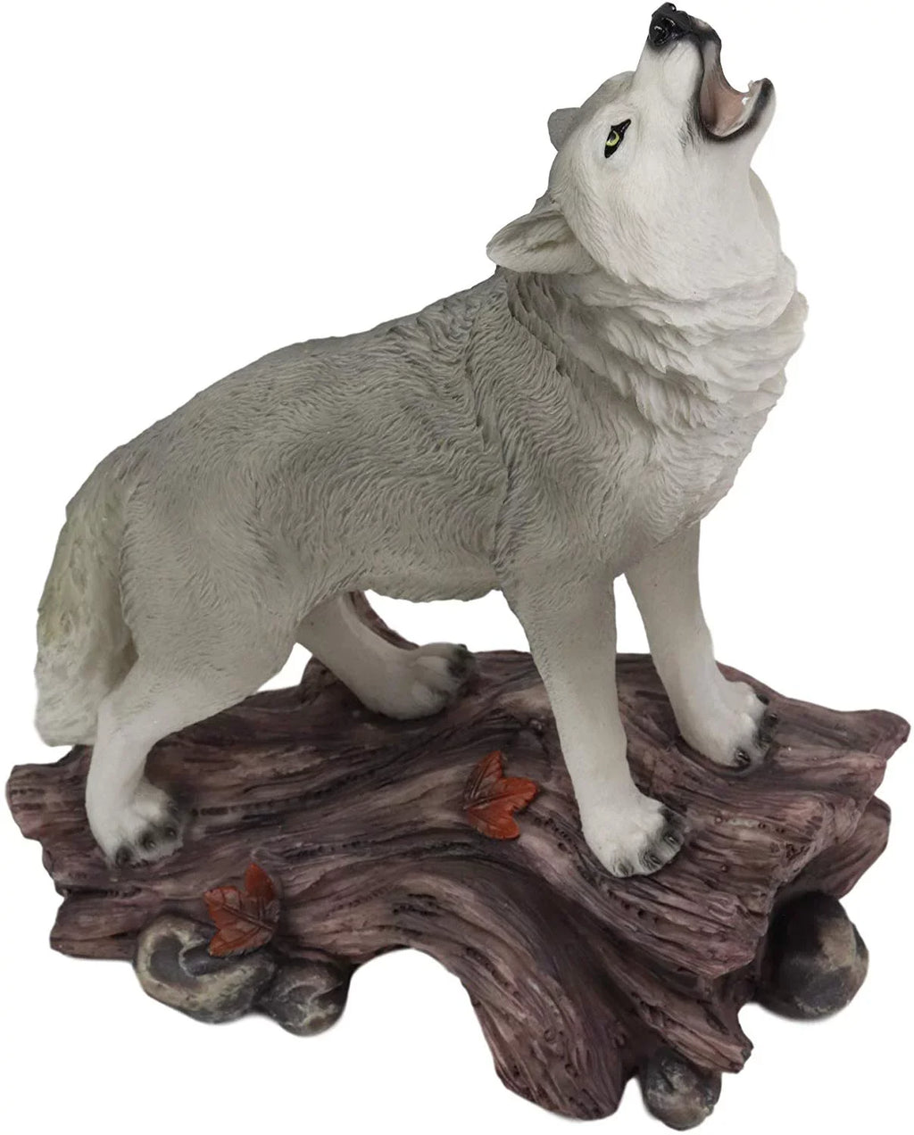 Howling Night Large Wolf Decor The Wolves Cries Spirit Gray Alpha 12"H Of Statue