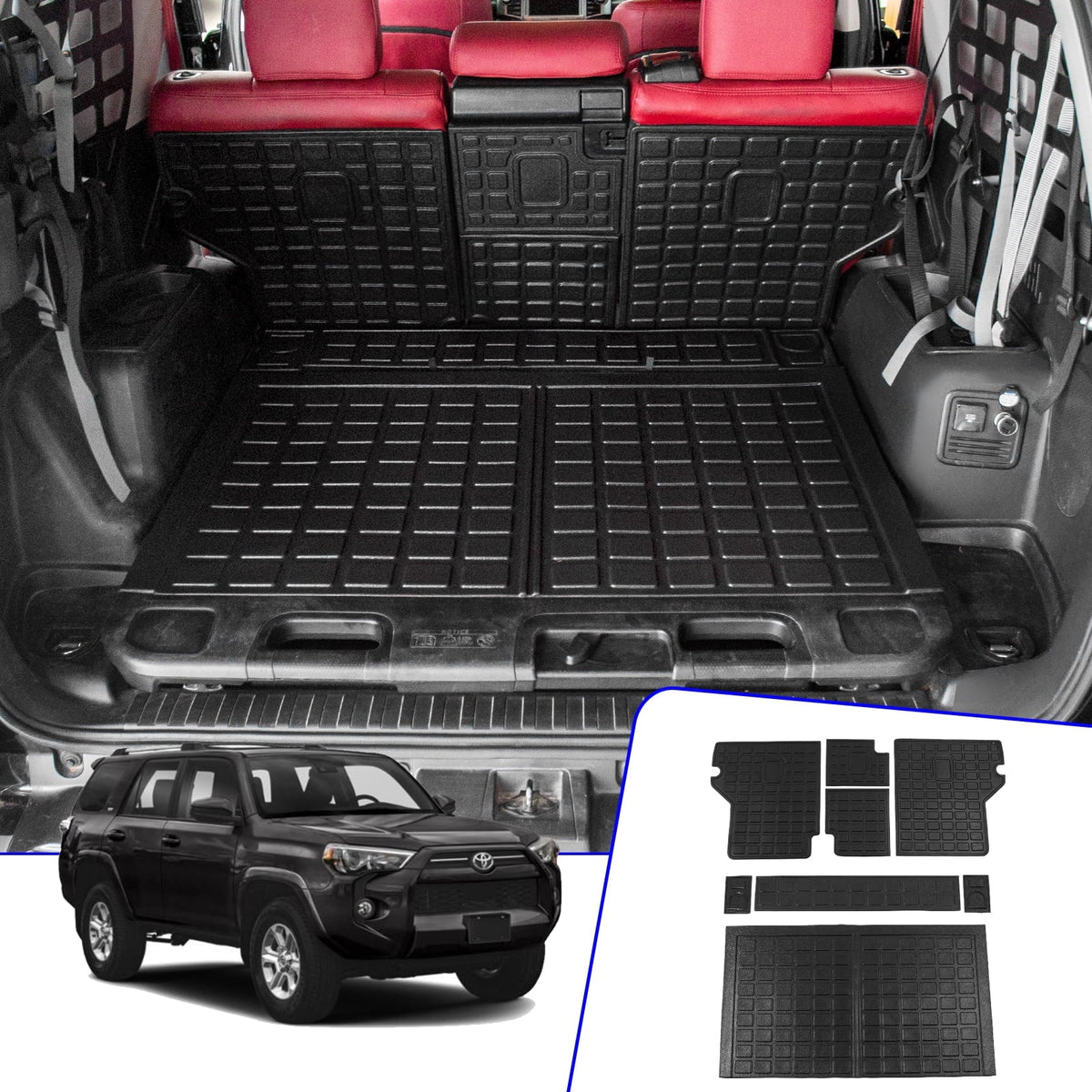 Trunk Fit 4Runner Mat Runner 5 Seats 4 Tray) Sliding 2010-2023 (Fit with Accessories