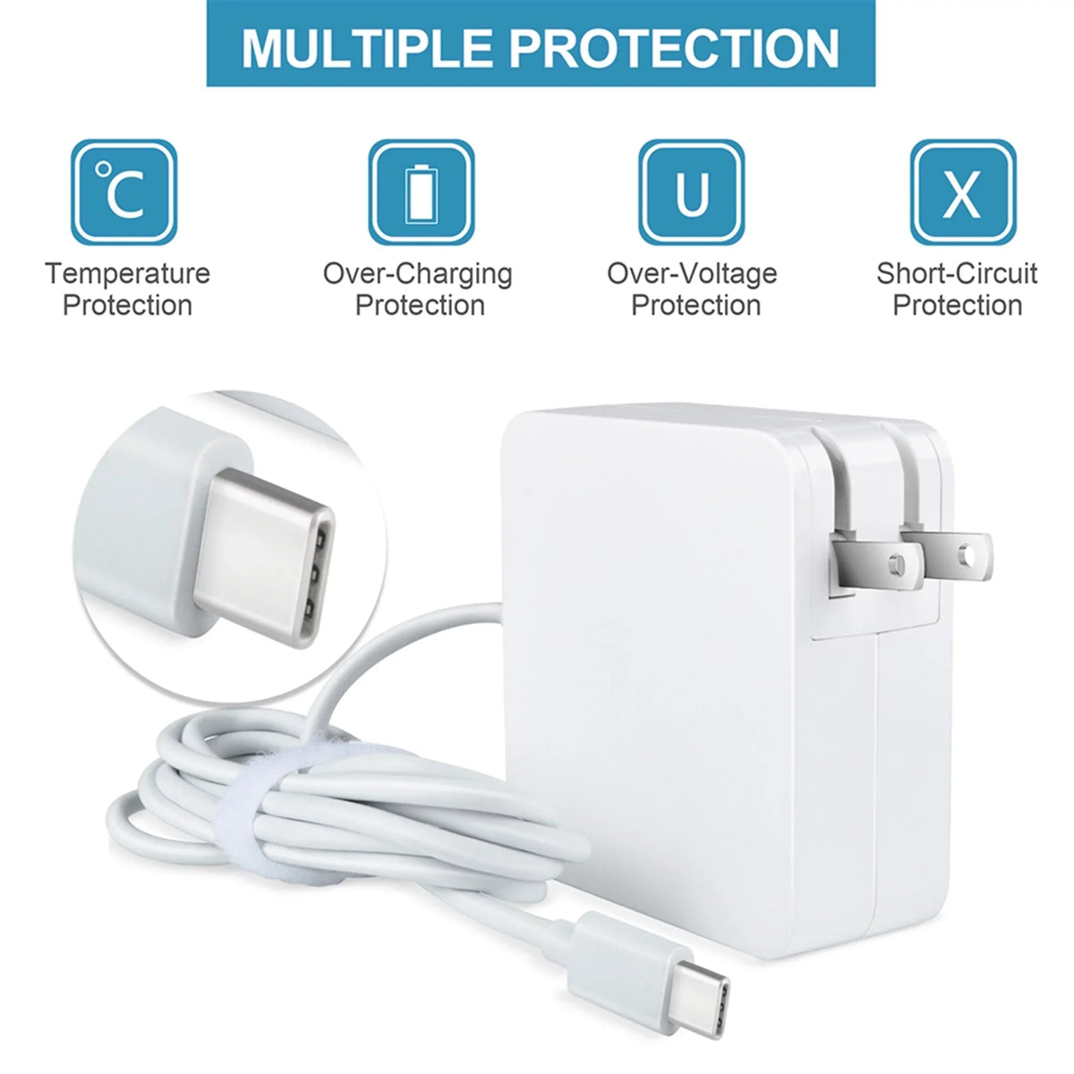 for Compatible DELL AC 65W KONKIN Cord Power Adapter 7390 USB-C 2-in-1 Replacement BOO Latitude Charger PSU 7285 White