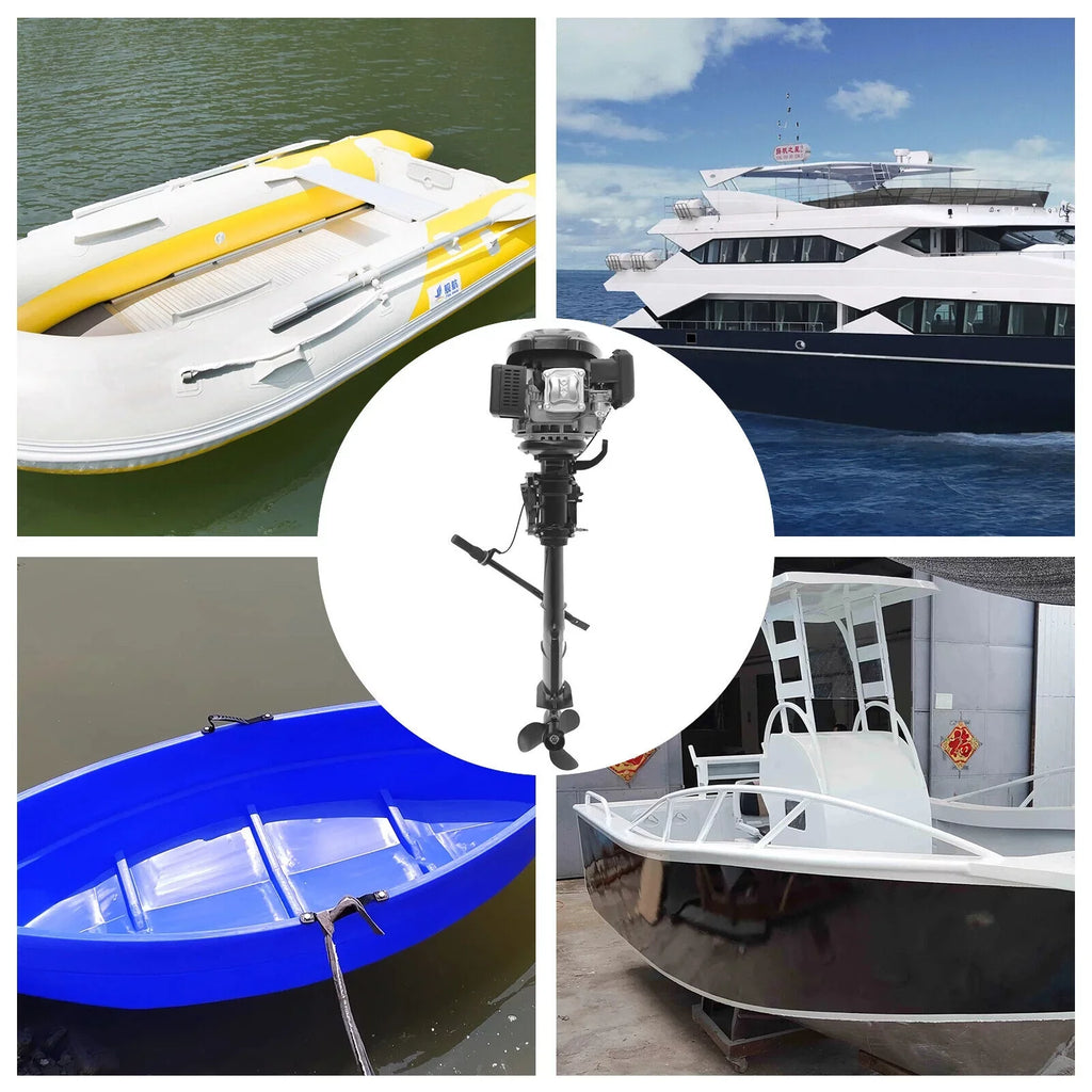 7.5 Hp 3600R/Min Outboard Motor Fishing Boat Enginewater Cooling System 196Cc 1.8 Liters