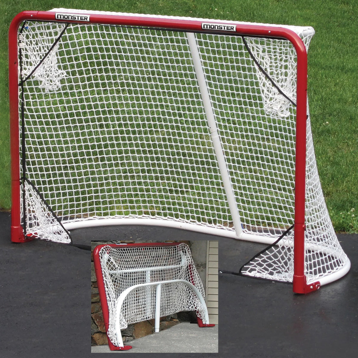 4' by Goal w Folding Nets, 6' Hockey x target 2" EZgoal Monster