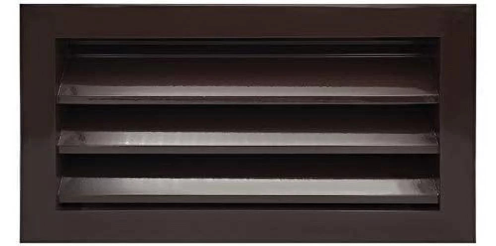 Waterproof Screen 9.5h Aluminum & Vent Dimensions for Rain 17.5w Air X & Grille - Exterior Outer 8"h 16"w - with HVAC Walls Crawl x Crawlspace Vent Mesh - Space Brown