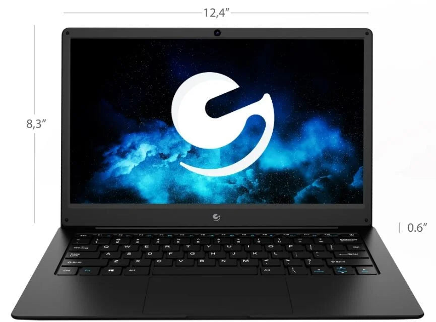 with Display, Windows Refurbished 13.3" 10 IPS Laptop HD - RAM, GB AMD EWT148AB Storage, 64 (Black) Full 4GB Ematic &