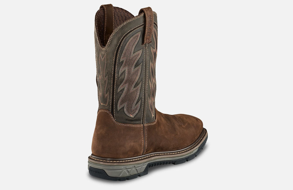 RioFlex Red Work Pull-on 11-inch 2204 Waterproof, - Boot Men's Wing Toe Safety design