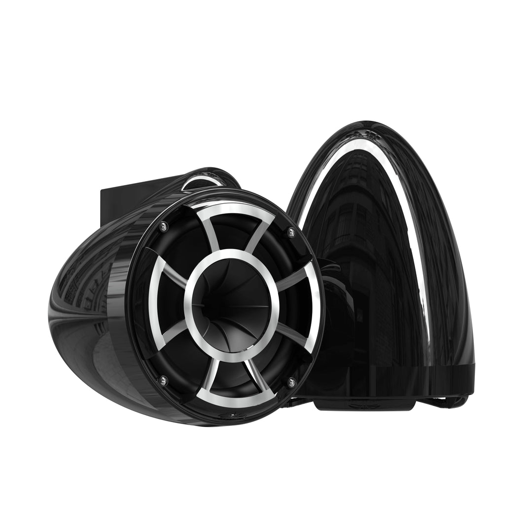 Wet Sounds REV 10 HD 10" Marine Tower Speakers, Black, Fixed Clamp Mount