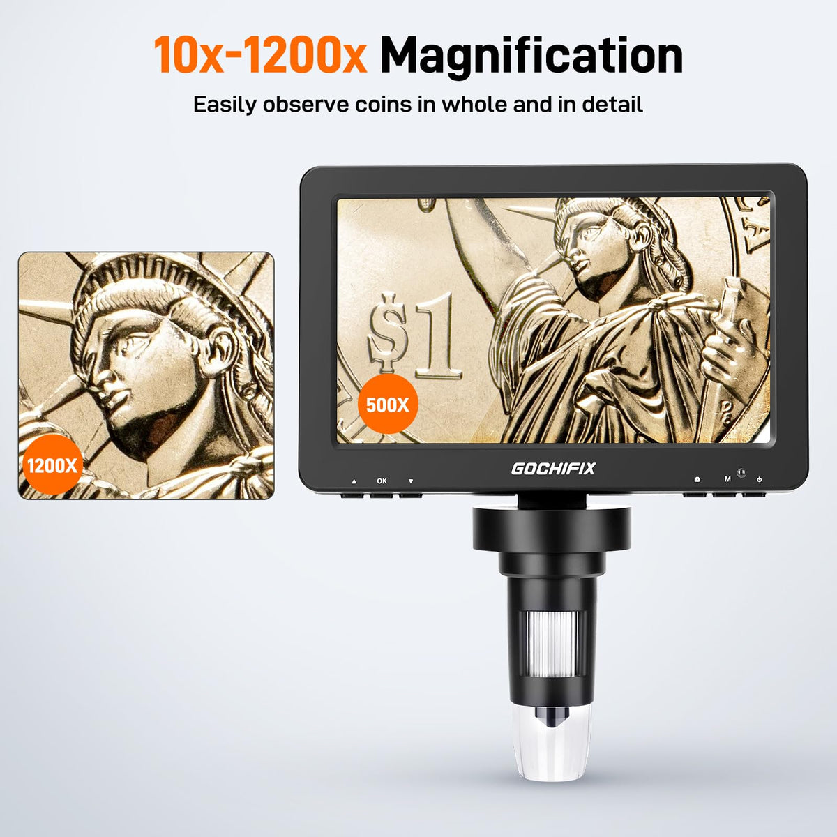GOCHIFIX 10.1 Inch Digital Microscope 2K HDMI Soldering Coin Magnifier