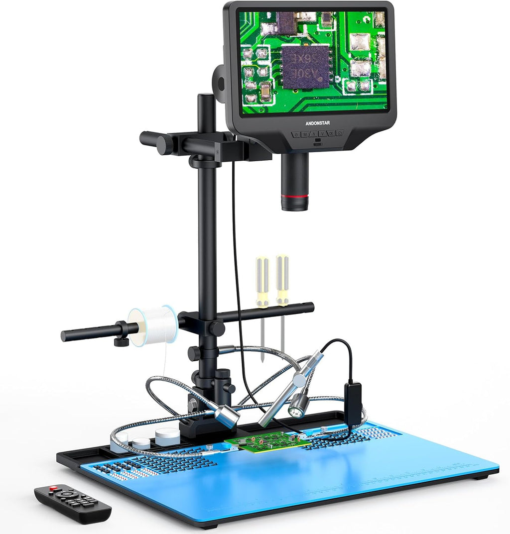 Andonstar AD409 Max Digital Microscope with Soldering Station, Endoscope