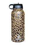 Hiking, (Leopard) Go. - Purification Exterior. for Z-Source and Camping, Capacity liquid Uzima liquid Steel the Backpacking, on Double-Walled Travel. with Bottle Filtered 32oz Large Stainless