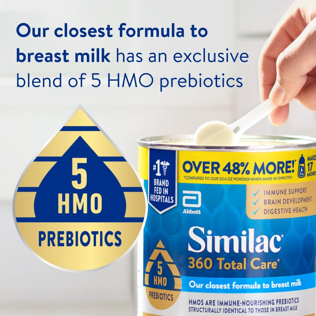 Similac 360 Total Care Baby Formula Powder, Exclusive 5 Prebiotic Blend