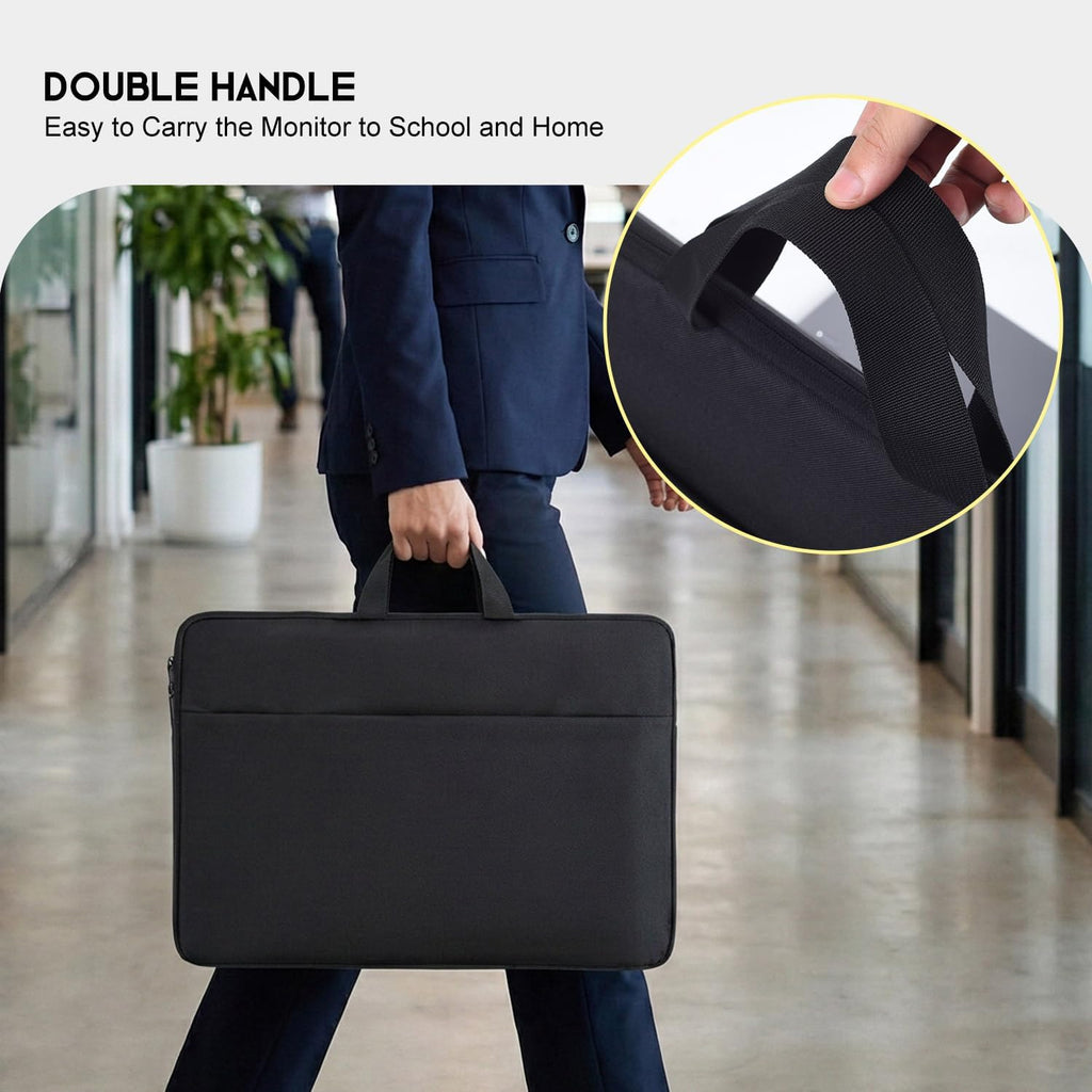 Graphics Drawing Tablet Sleeve Case for Huion Kamvas Pro 16, Wacom Cintiq 16/Pro 17/Intuos Pro Large, XPPen Artist Ultra 16,Travel Padded Carrying Bag, Black