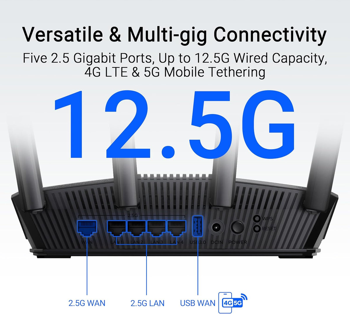 ASUS RT-BE82U WiFi 7 Router - Dual-Band, 6.5 Gbps, Mesh + VPN Compatible