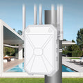 AX3000 Outdoor WiFi Extender, Dual Band 5G+2.4G Outdoor Long Range Extender Signal Booster with POE, Wi-Fi 6 Wireless Access Point, Wireless Out Door Repeater, Compatible Starlink for Farm Camping RV